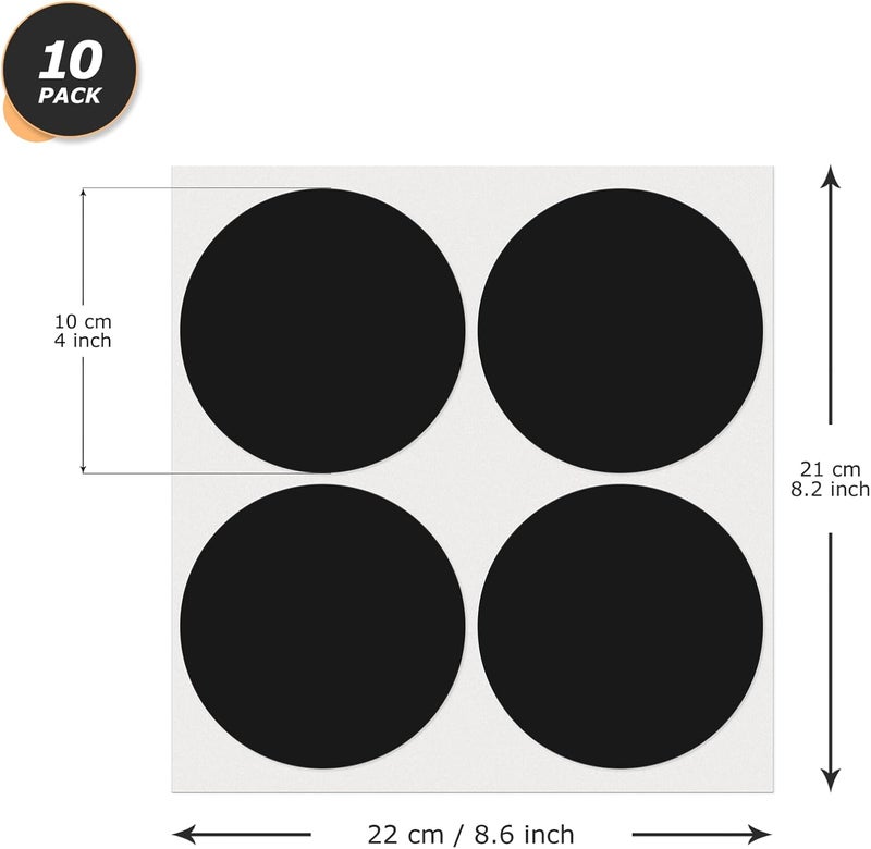 YIKIADA 40 PCS Dot Stickers 4" Round Labels Large Circle Color Coding Moving Decals Price Tags for Office Classroom Home Yard Sale Line up Black - Image 2